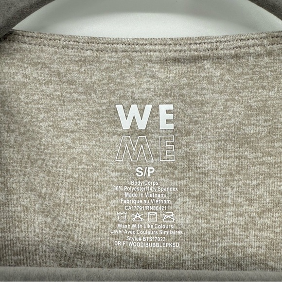 WE OVER ME Bandier Wip Crop Top and Yin Leggings Set in Pink Gray Size S - Picture 7 of 12